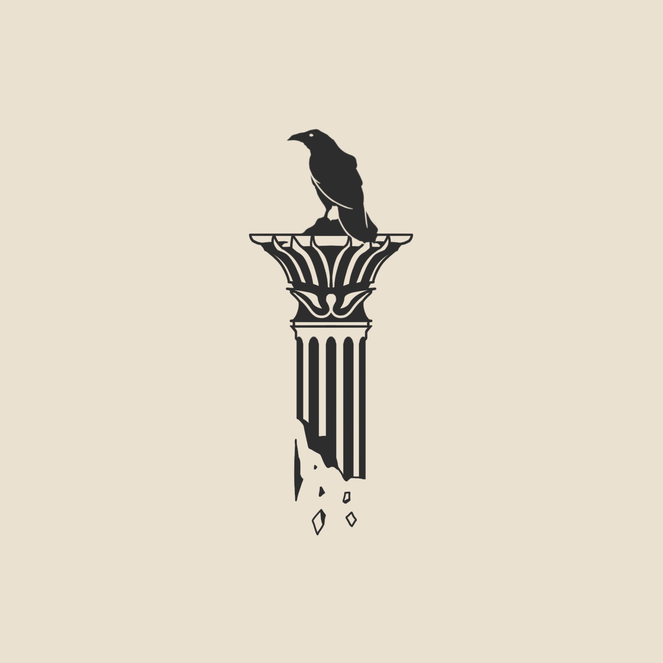 Column & Raven - 1852