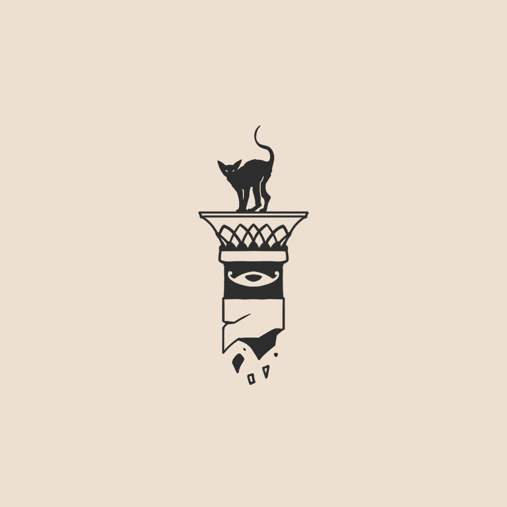 Cat on column - 1985
