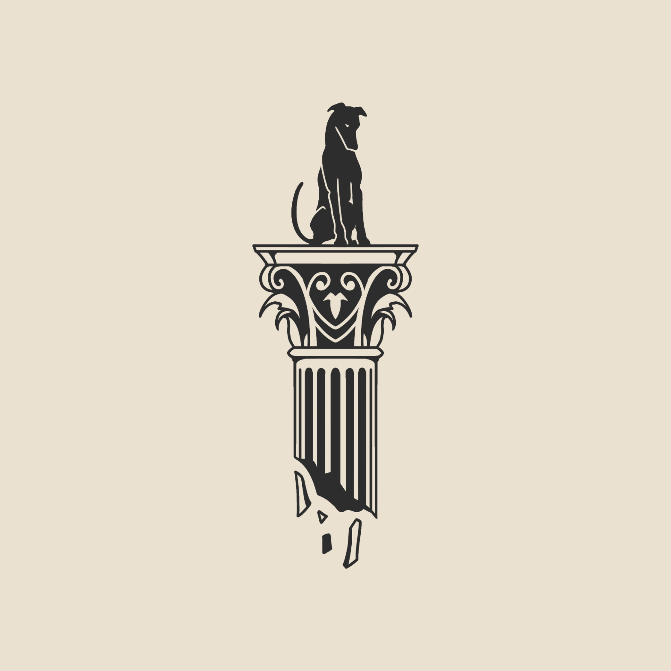 Column & Dog - 1854